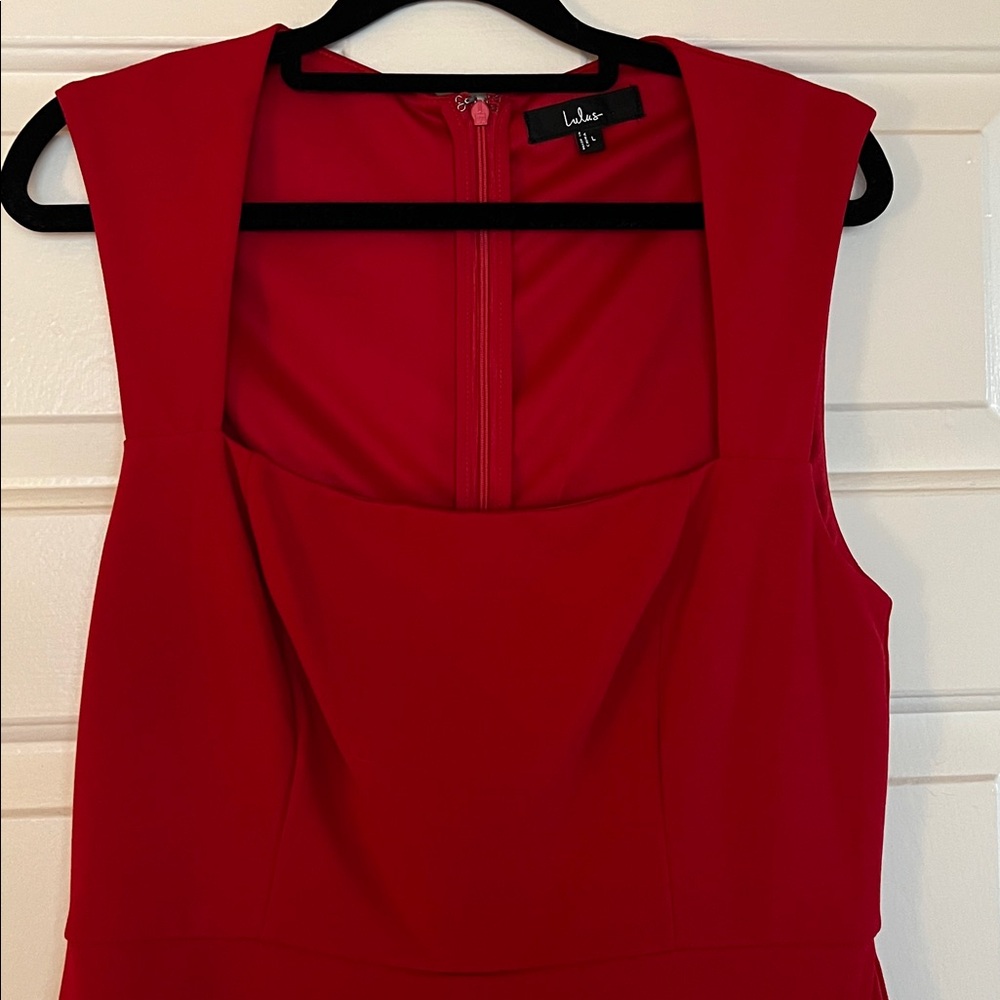 Lulu's Bold Red Mini Dress - Picture 3 of 5